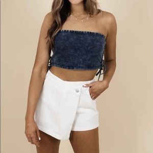 Denim Dreams Skort (White)